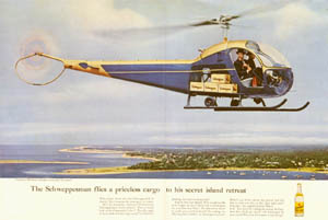 Schweppes helicopter ad - click here to see ad text